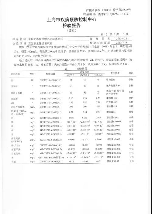 開來濕克威防水：檢驗報告